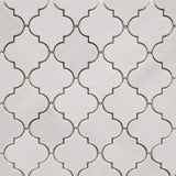 Dolomite Pearl Marble Lantern (Arabesque) Polished Mosaic Tile - TILE AND MOSAIC DEPOT