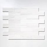 Bianco Dolomite Marble 4x12 Honed Tile - TILE & MOSAIC DEPOT