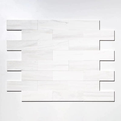 Bianco Dolomite Marble 4x12 Honed Tile - TILE & MOSAIC DEPOT