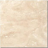 Ivory Travertine 16x16 Filled and Honed Tile - TILE & MOSAIC DEPOT