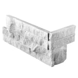 Glacier White Marble 6x24 Stacked Stone Ledger Corner - TILE & MOSAIC DEPOT