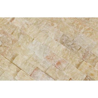 Honey Onyx 1x2 Split Face Mosaic Tile - TILE & MOSAIC DEPOT