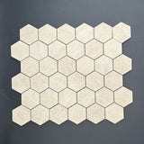 Golden Beach Limestone 2x2 Hexagon Honed Mosaic Tile - TILE & MOSAIC DEPOT