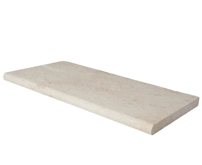 White Pearl Limestone Tumbled 3cm 16x24 Pool Coping.