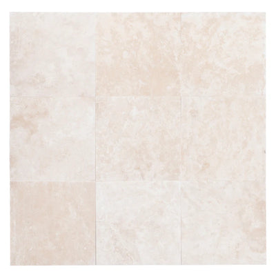 Ivory Travertine 24x24 Filled and Honed Tile - TILE & MOSAIC DEPOT