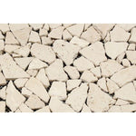 Ivory Travertine Flat Pebble / Paledian (Random Broken) Mosaic Tile - TILE & MOSAIC DEPOT