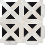 Retro Fretwork Polished Geometric Mosaic Tile - TILE & MOSAIC DEPOT