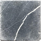 Nero Marquina Marble 6x6 Tumbled Tile - TILE & MOSAIC DEPOT