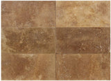 Noce Travertine 6x24 Filled Honed Straight Edge Tile (Clearance)