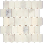 Calacatta Oliva Marble Picket Polished Mosaic Tile - TILE & MOSAIC DEPOT