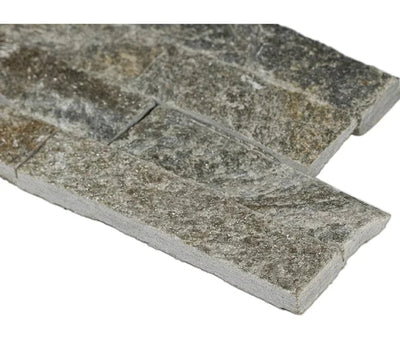 Sage Green Quartzite 6x24 Split Face Stacked Stone Ledger Panel - TILE & MOSAIC DEPOT