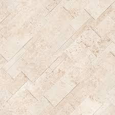 Ivory Travertine 9x24 XL Rockmount Split Face Stacked Stone Ledger Panel - TILE & MOSAIC DEPOT