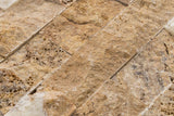 Scabos Travertine 2x4 Split Face Mosaic Tile