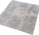 Silver Travertine 16x24 Tumbled Tile - TILE & MOSAIC DEPOT