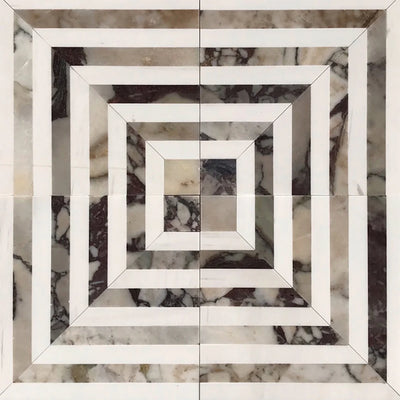 Calacatta Viola Marble Illusion Polished Mosaic Tile