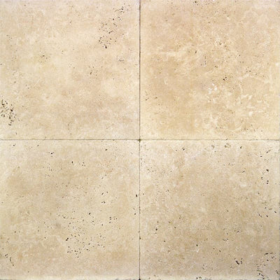 Ivory Travertine 18x18 Tumbled Tile.