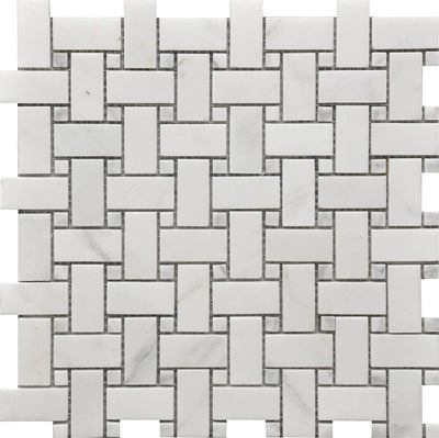 ROCKART BASKET WEAVE MARBLE MOSAIC 12X12.