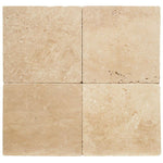 Ivory Travertine 12x12 3cm Tumbled Paver - TILE AND MOSAIC DEPOT