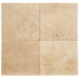 Ivory Travertine 12x12 3cm Tumbled Paver - TILE AND MOSAIC DEPOT