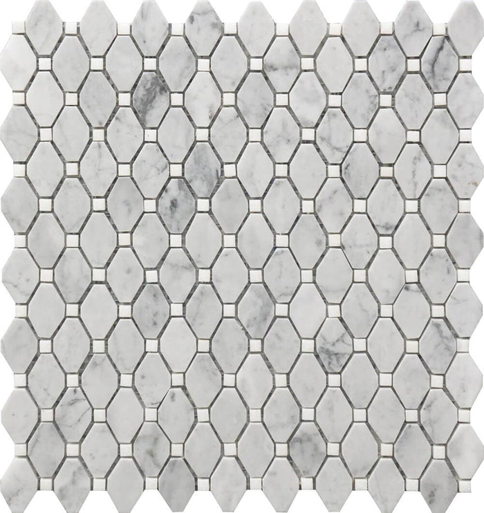 ROCKART SMALL MARBLE RHOMBUS MOSAIC 12X12.