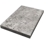 Silver Travertine 16x24 5cm Tumbled Eased Edge Pool Coping - TILE & MOSAIC DEPOT