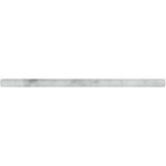 White Carrara Marble 1/2x12 Honed Pencil Liner - TILE & MOSAIC DEPOT