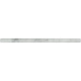 White Carrara Marble 1/2x12 Polished Pencil Liner - TILE & MOSAIC DEPOT