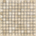 1 x 1 Tumbled Durango Travertine Mosaic Tile.