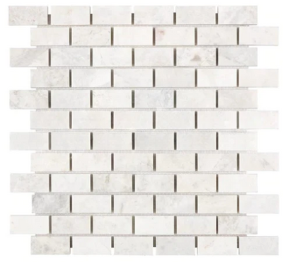 1x2 Bianco Congelato Dolomite Brick Mosaic - tilestate