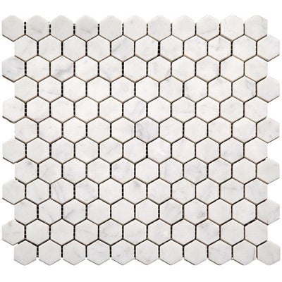 MARBELLA Carrarra Hex 1x1 polished