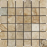 2 x 2 Tumbled Philadelphia Travertine Mosaic Tile.