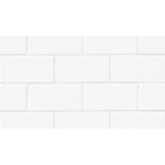 White 3x6 Matte Ceramic Wall Tile.