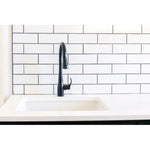 White 3x6 Glossy Ceramic Wall Tile.