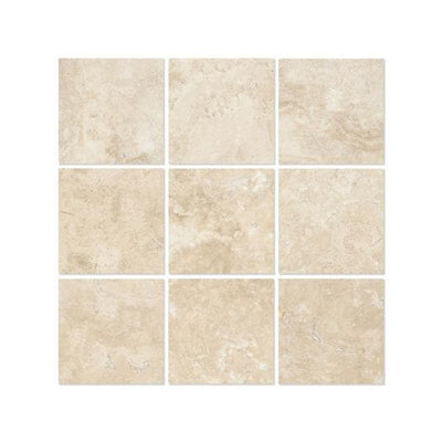 4 x 4 Honed Durango Travertine Tile.