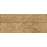 Noce Travertine 5x12 Honed Baseboard Molding - TILE & MOSAIC DEPOT