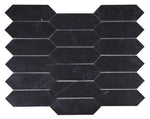 Large Hexagon Nero Marquina 11.75 x 15 Mosaic Tile.