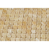 Honey Onyx Fish Design (Fan Shape) Polished Mosaic Tile - TILE AND MOSAIC DEPOT