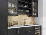 Picket Gold Glass Mosaic Tile - TILE & MOSAIC DEPOT