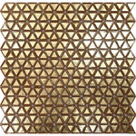 GOLD TRIANGLE Glass Mosaic Tile - TILE & MOSAIC DEPOT