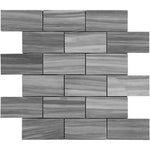 Bardiglio Scuro Marble 2x4 Polished Mosaic Tile - TILE AND MOSAIC DEPOT