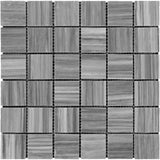 Bardiglio Scuro Marble 2x2 Polished Mosaic Tile - TILE AND MOSAIC DEPOT