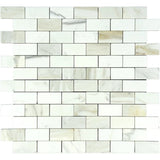 Calacatta Gold Marble 2x4 Polished Mosaic Tile - TILE AND MOSAIC DEPOT