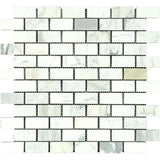 Calacatta Gold Marble 1x2 Honed Mosaic Tile - TILE AND MOSAIC DEPOT