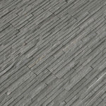 Charcoal Gray 6x24 Pencil Stacked Stone Ledger Panel - TILE AND MOSAIC DEPOT