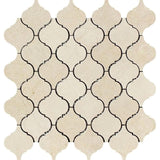 Crema Marfil Marble Polished Lantern Design Mosaic Tile - TILE AND MOSAIC DEPOT