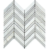 Calacatta Gold Marble Chevron Honed Mosaic Tile - TILE AND MOSAIC DEPOT