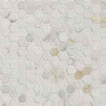 Calacatta Gold Marble 1x1 Hexagon Honed Mosaic Tile - TILE AND MOSAIC DEPOT