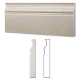 Crema Marfil Marble 4 3/4x12 Polished Baseboard Molding - TILE & MOSAIC DEPOT