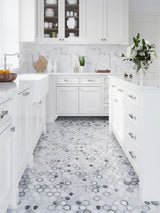 EMILIA Cervia Calacatta Bluette, CALACATTA Thassos White Mosaic Tile - TILE & MOSAIC DEPOT