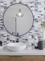 EMILIA Rimini Calacatta Bluette, Thassos White Mosaic Tile - TILE & MOSAIC DEPOT